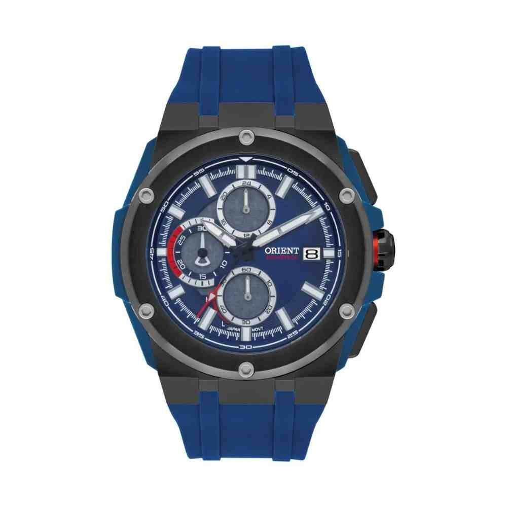 Relógio Orient Solar Tech Cronografo Azul Masculino MTSPC014