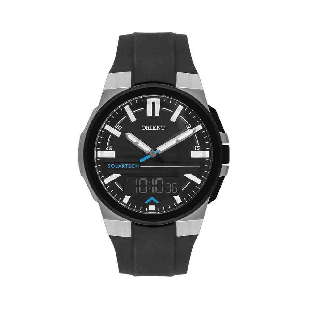Relógio Orient Solar Tech Preto Dourado Masculino MTSPA002 
