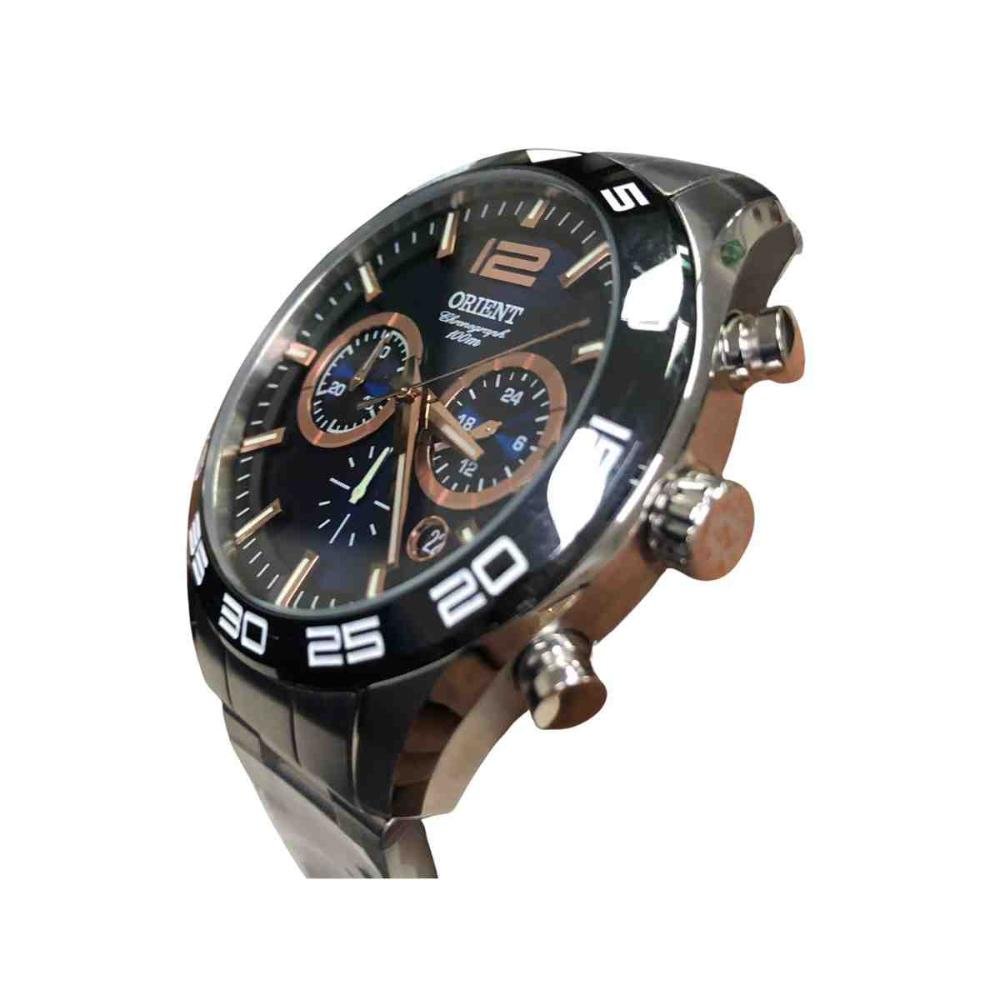 Relógio Prata Masculino Orient Sport MBSSC241 Preto 2