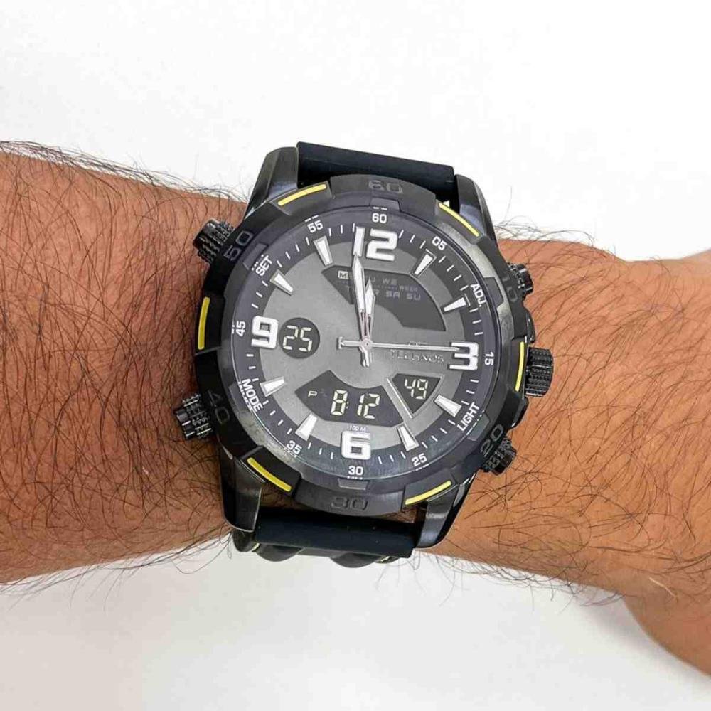 Relógio Preto Masculino Technos W23305ADA/2P Preto 4