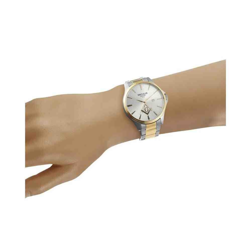 Relógio Seculus Prata e Dourado Masculino 44016GPSVBA2 Prata/Dourado 3