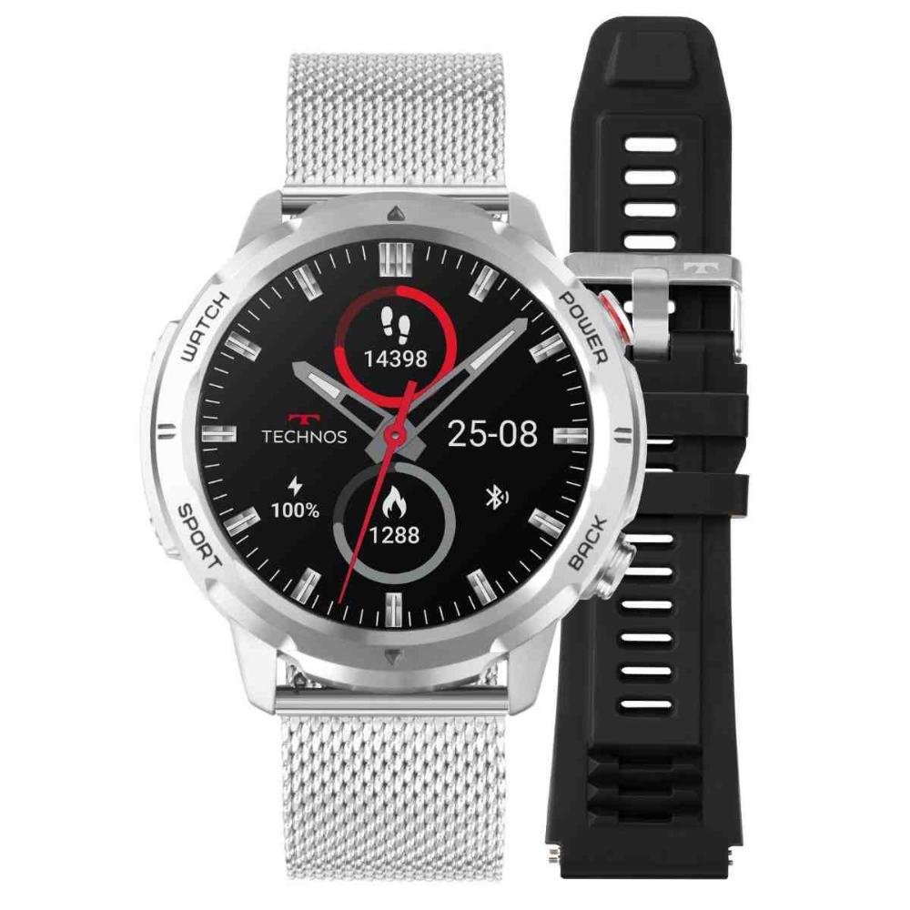 Relógio Smartwatch Technos Connect Sports Call Prata Unissex TSPORTSCAE/5K