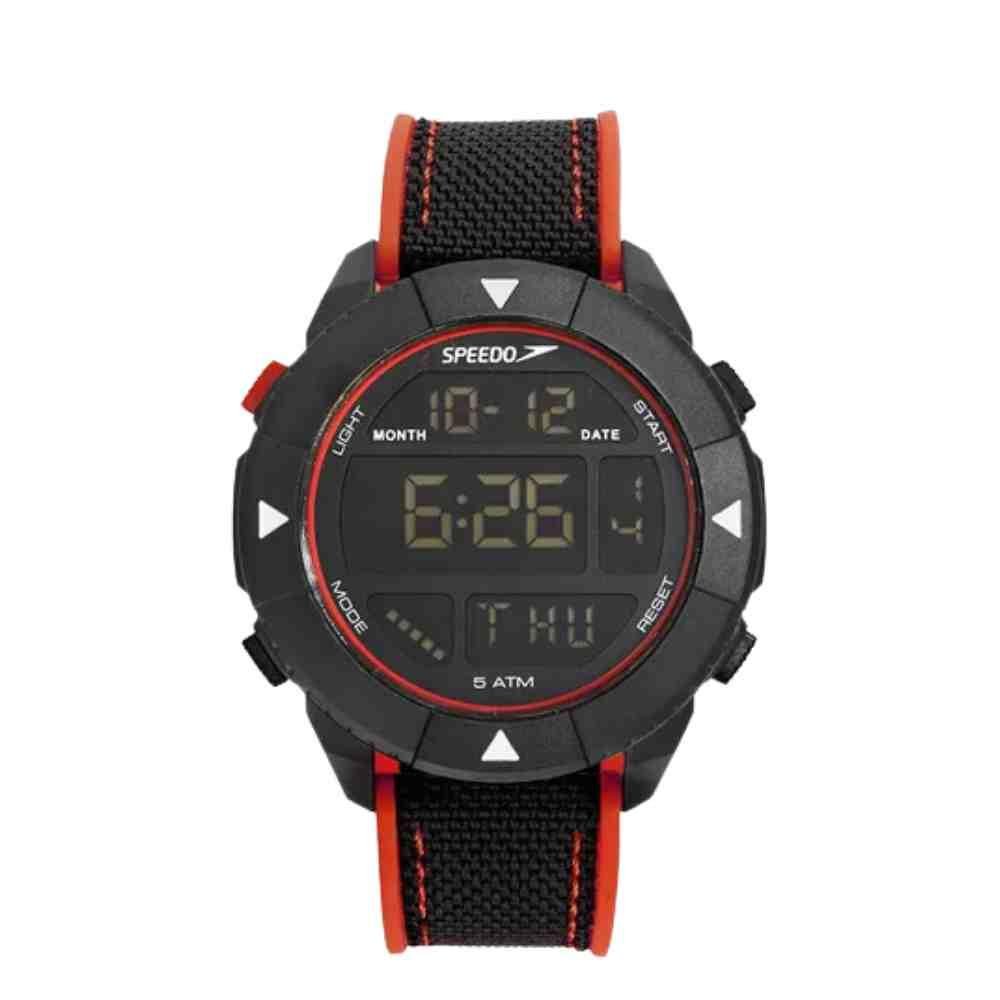 Relógio Speedo Preto Vermelho Masculino 15076G0EVNV2 