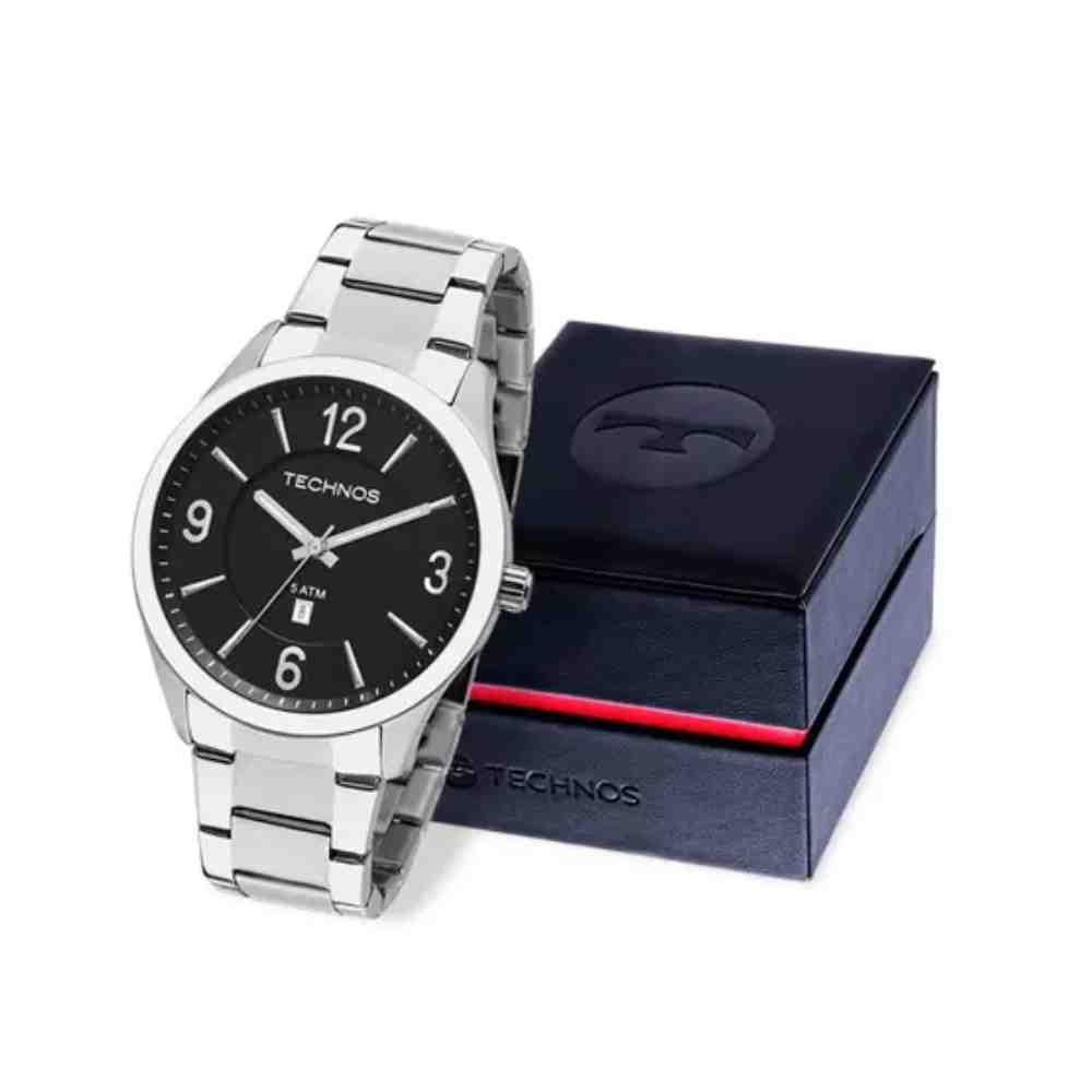 Relógio Technos Classic Steel Prata Masculino 2015BZBS/1P  Prata 4