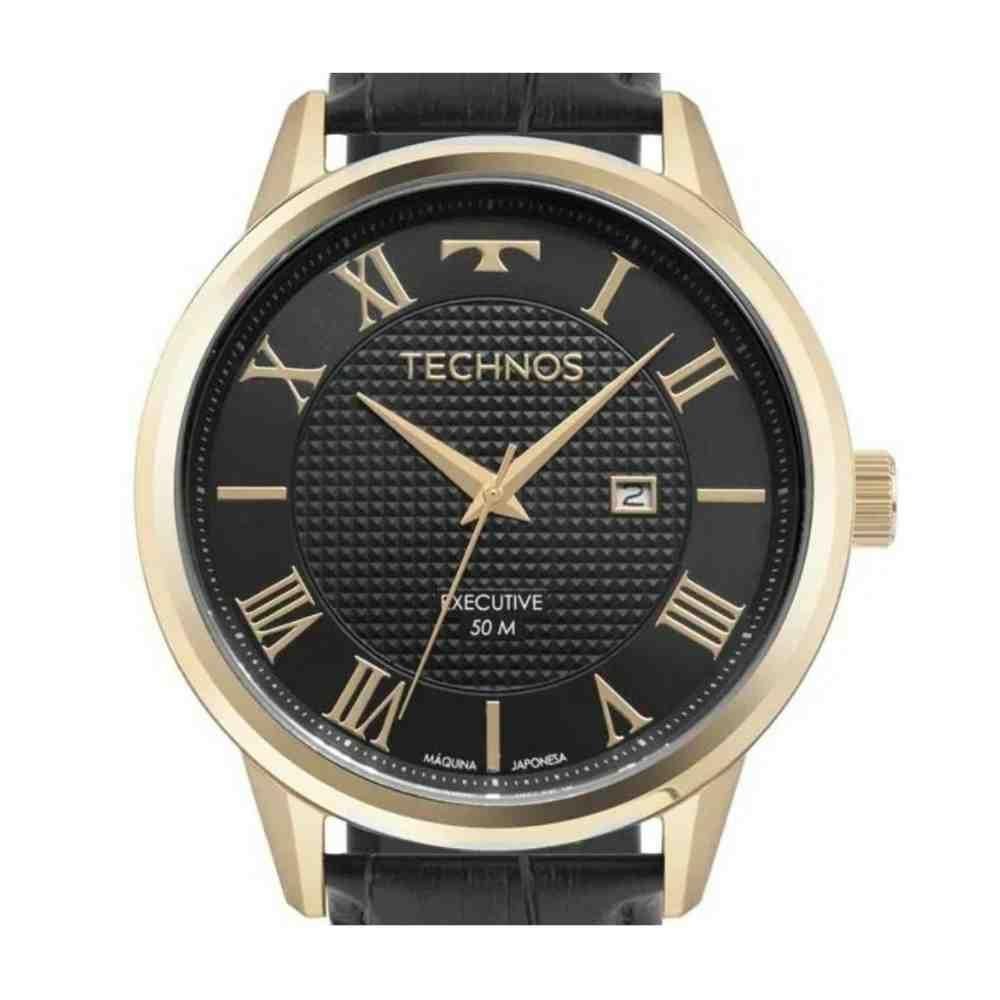 Relógio Technos Executive Dourado Masculino 2115NCX/0P Dourado/Preto 2