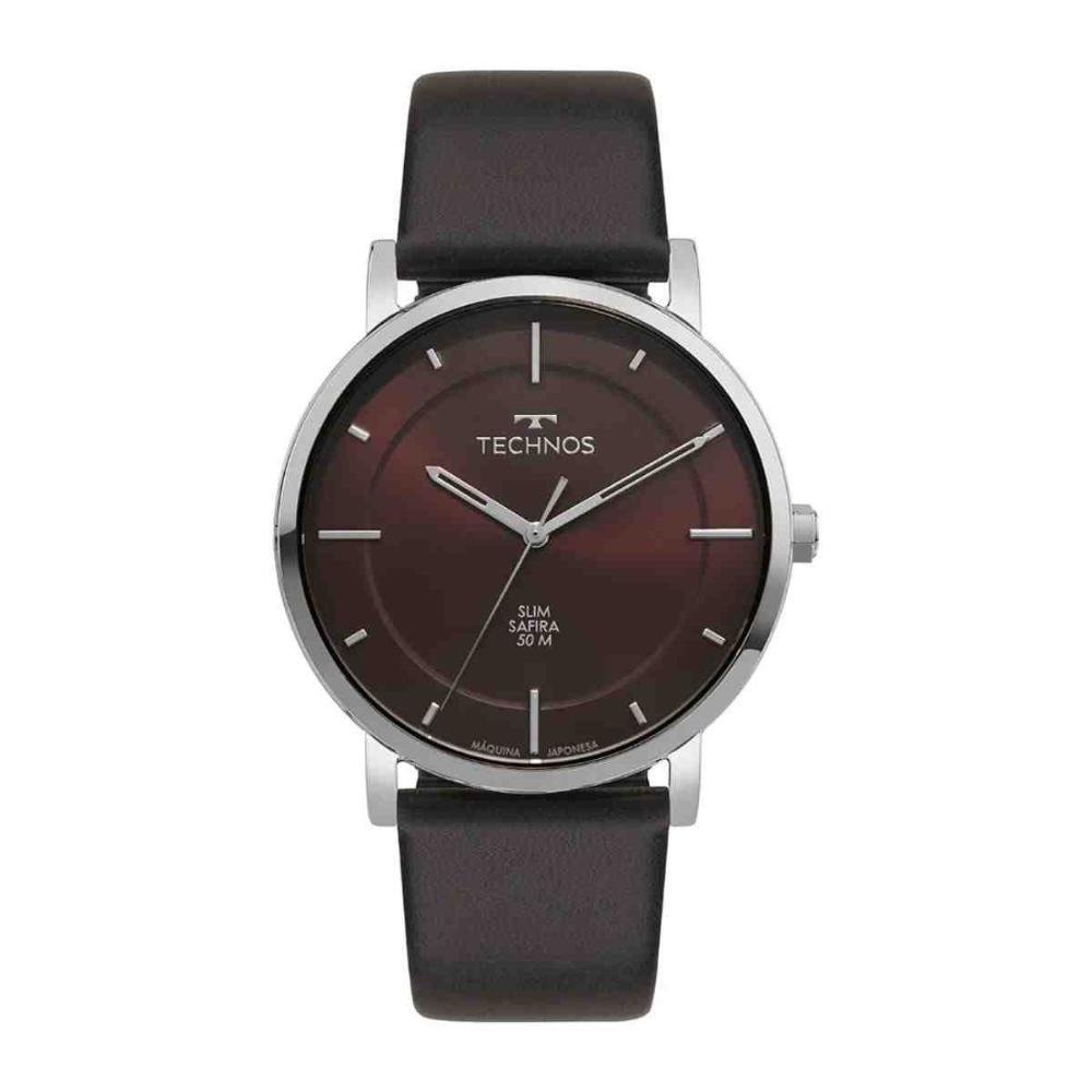 Relógio Technos Slim Prata Masculino GL32BL/0N Prata/Preto 1