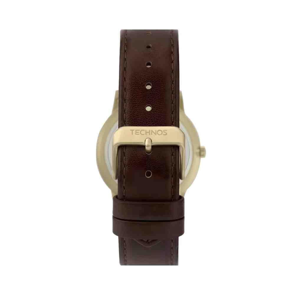 Relógio Technos Slim Dourado Masculino GM10YU/0D Dourado/Marrom 2