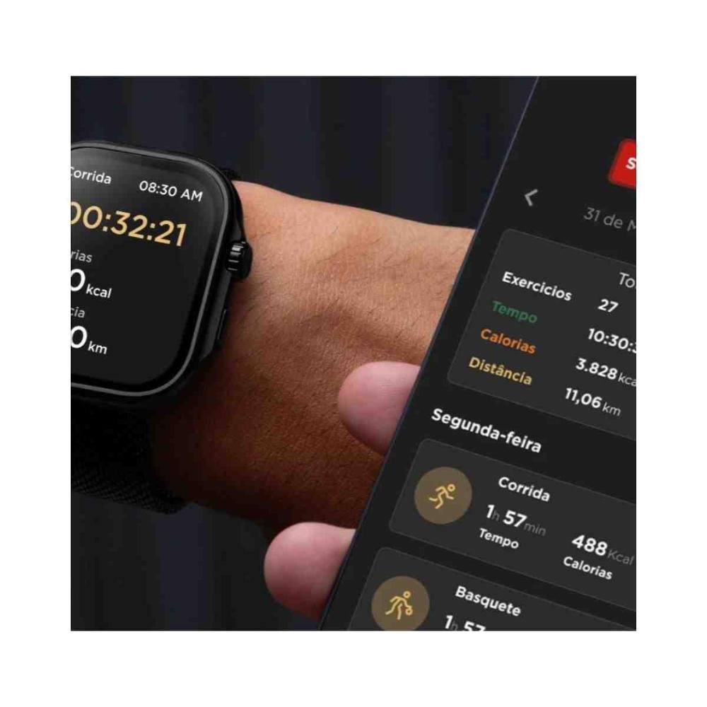 Smartwatch Technos Connect Preto Unissex TMAXCAA/9P Preto 5