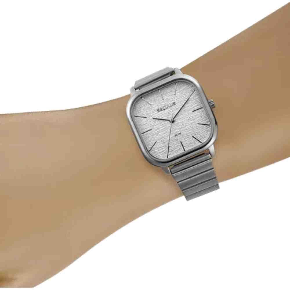 Relógio Seculus Prata Masculino 77110L0SVNS3 Prata 4
