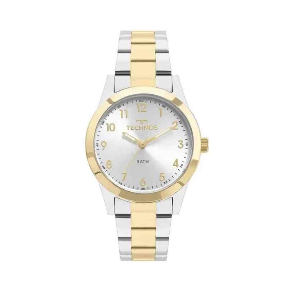 Relógio Technos Boutique Prata e Dourado Feminino 2035mkk/5k