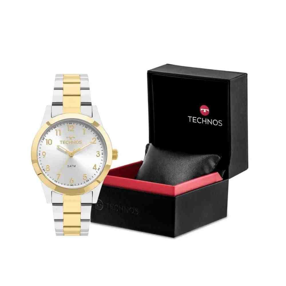 Relógio Technos Boutique Prata e Dourado Feminino 2035mkk/5k Dourado/Prata 5