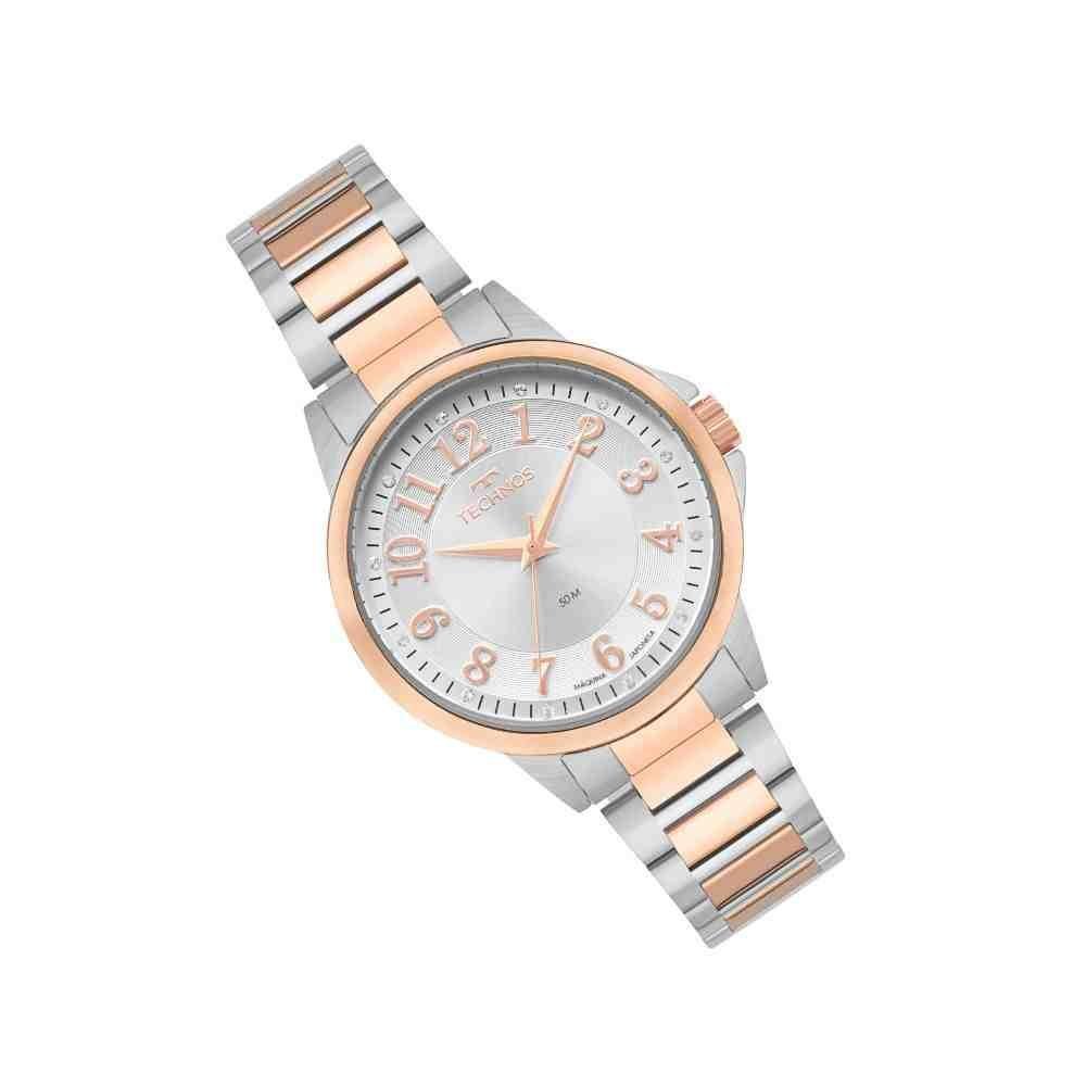 Relógio Technos Prata/Rose Feminino 2035MYY/1K Rose Gold/Prata 2