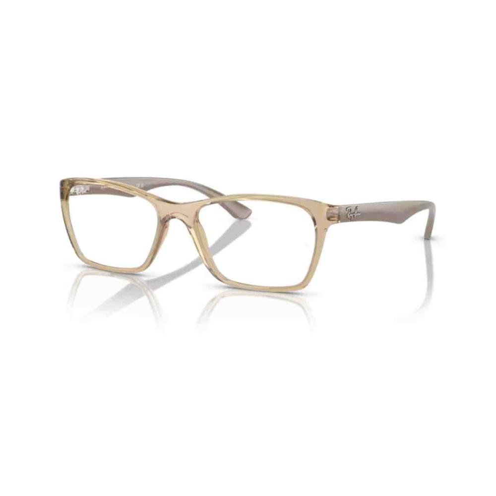 Armação de Grau Ray-Ban Retangular Caramelo 0RX7033L 8185  5
