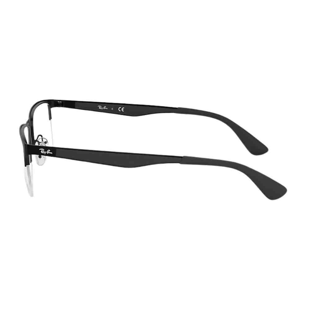 Armação de Grau Ray-Ban Retangular Preto 0RX6335 2503 54 Preto 3