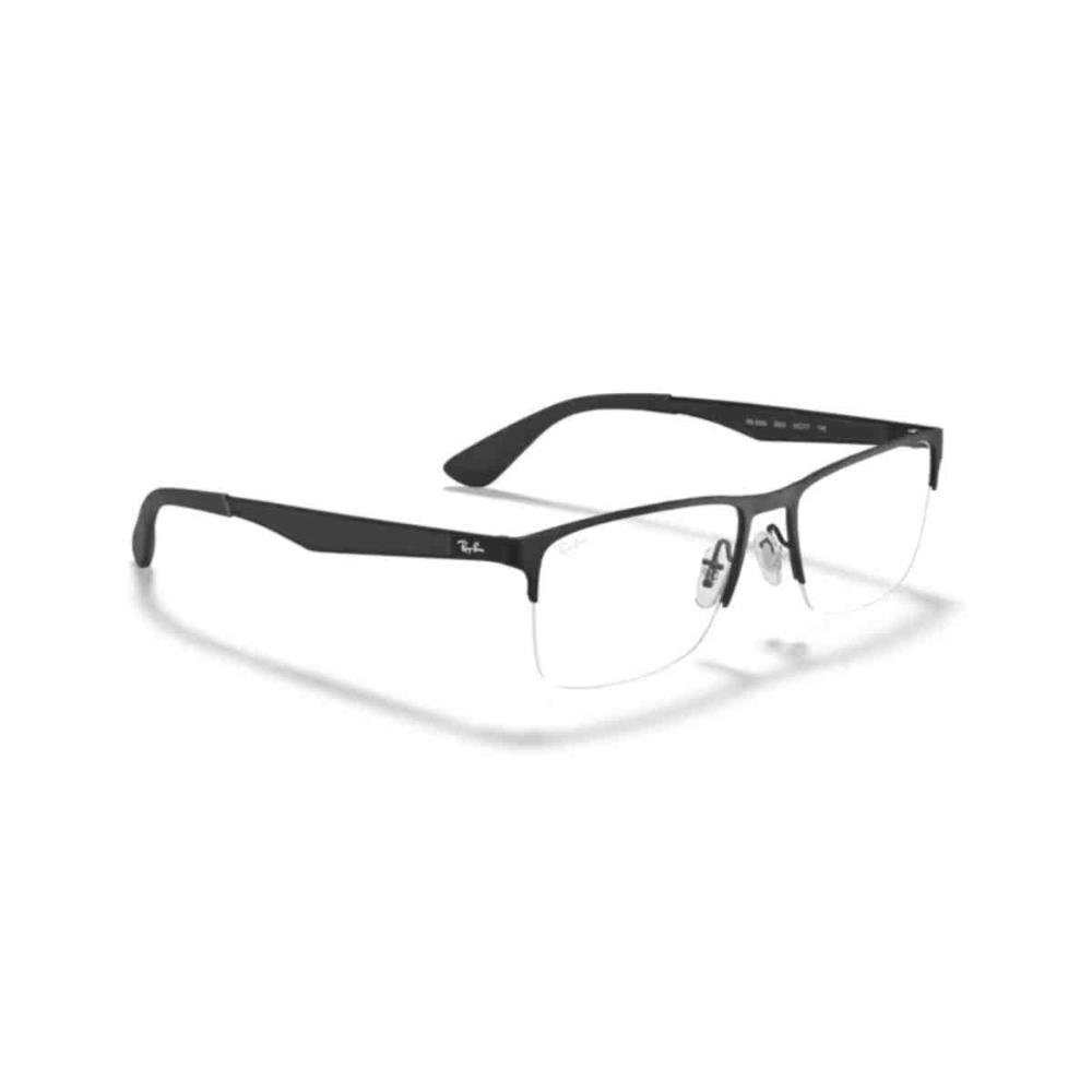 Armação de Grau Ray-Ban Retangular Preto 0RX6335 2503 54 Preto 5