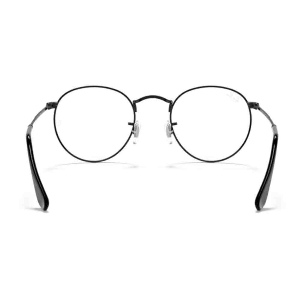 Armação de Grau Ray-Ban Redondo Round Metal Preto 0RX3447V 2 Preto 4