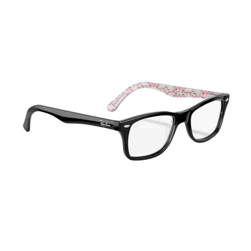 Óculos de Grau Preto e Branco Ray-Ban 0RX5228 Preto 4