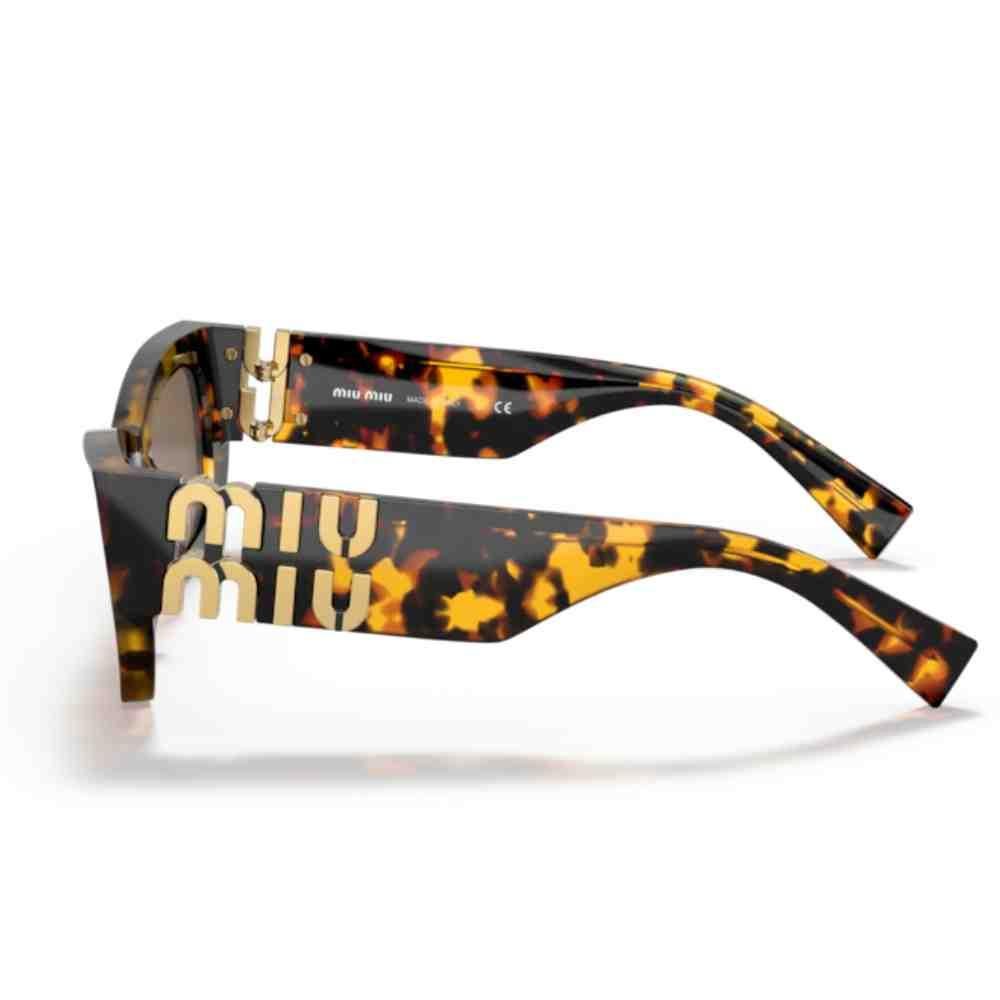 Óculos de Sol Miu Miu Havana Mel 0MU 09WS VAU06B53 Marrom 3