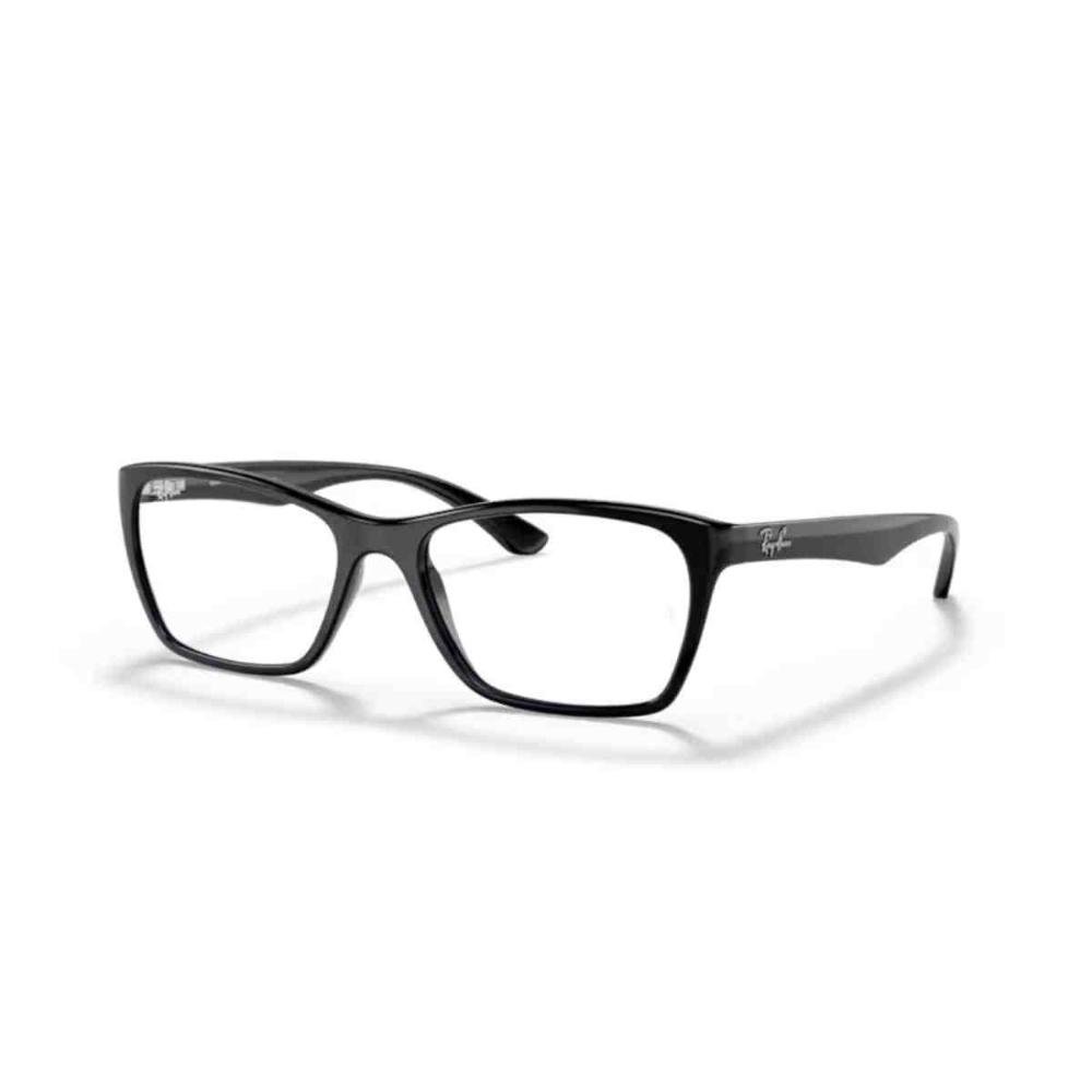 Armação de Grau Ray Ban Retangular Preto 0RX7033L 2000 54 Preto 2