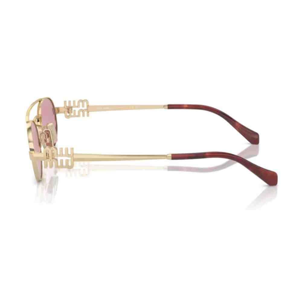 Óculos de Sol MiuMiu Dourado Feminino 0MU 54ZS ZVN50D53 Dourado/Rosa 3