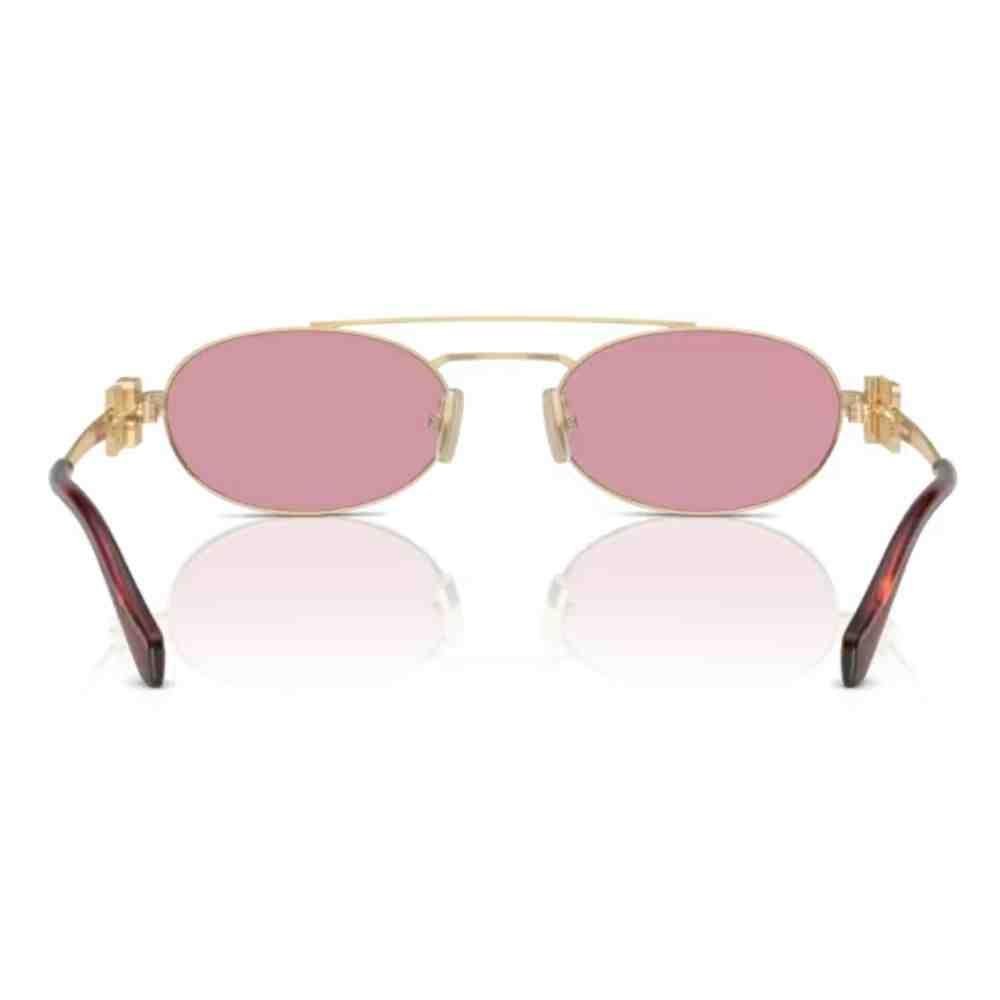 Óculos de Sol MiuMiu Dourado Feminino 0MU 54ZS ZVN50D53 Dourado/Rosa 4