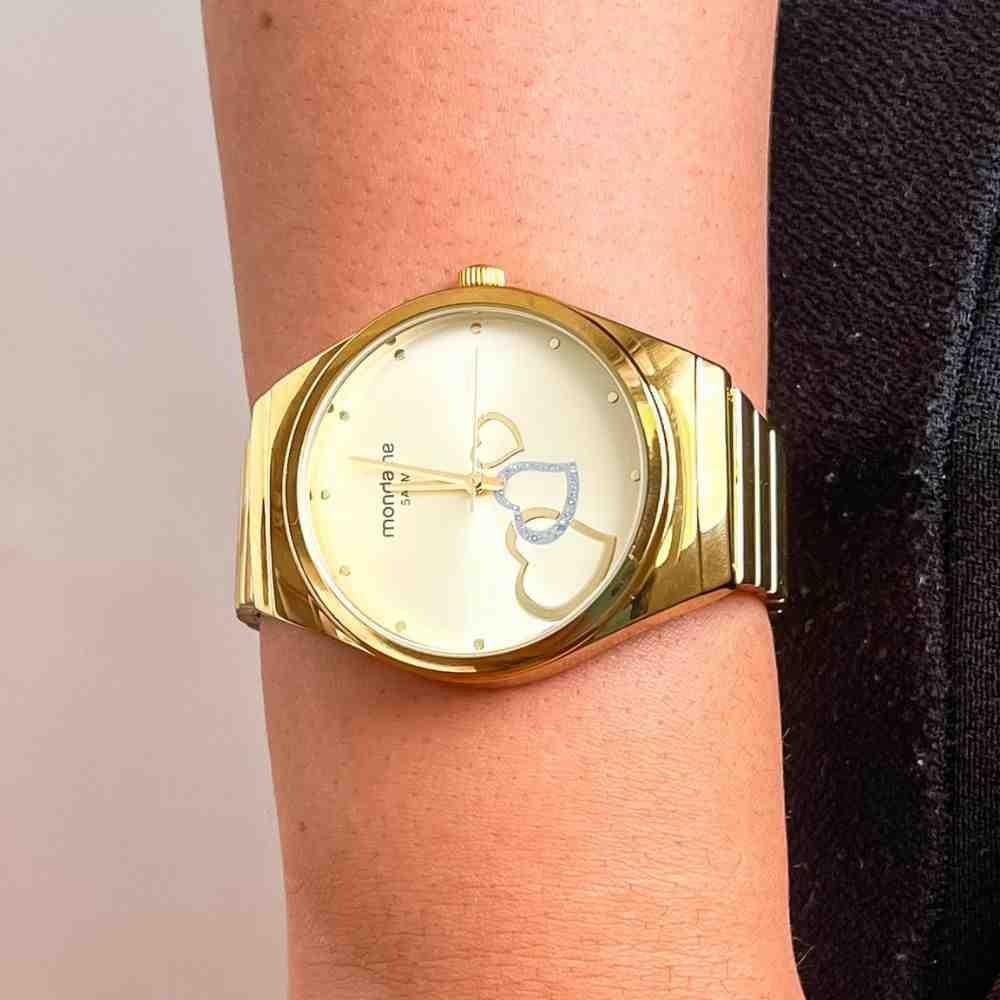 Kit Relógio Dourado Mondaine 32398LPMKDE1K1 Dourado 5
