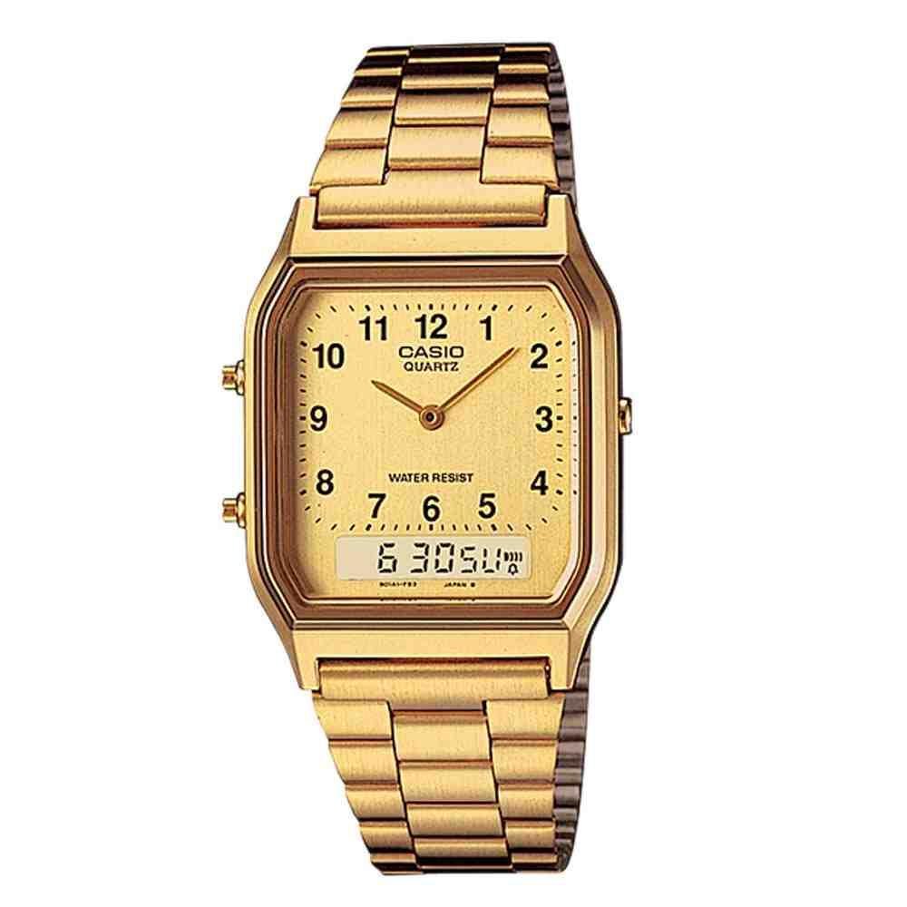 Relógio Casio Vintage Dourado Feminino AQ-230GA-9BMQ