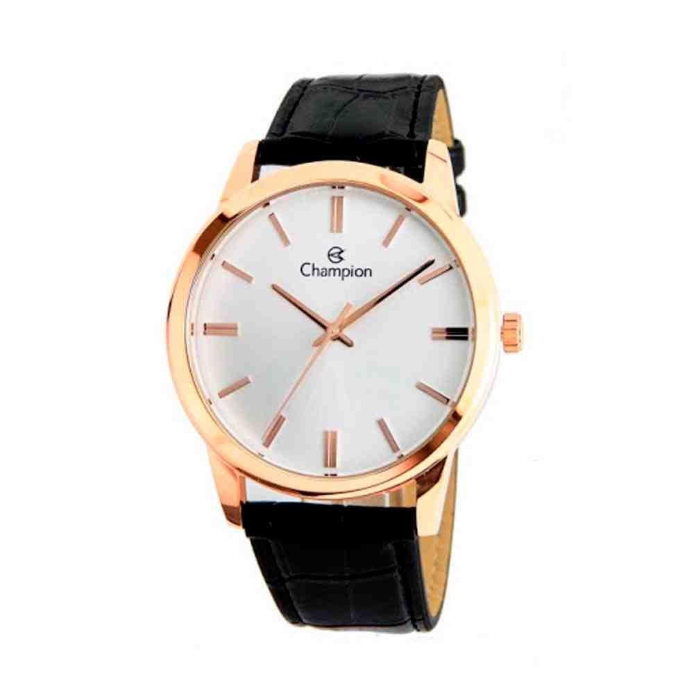 Relógio Champion Feminino CN20702Z Preto/ Rosé