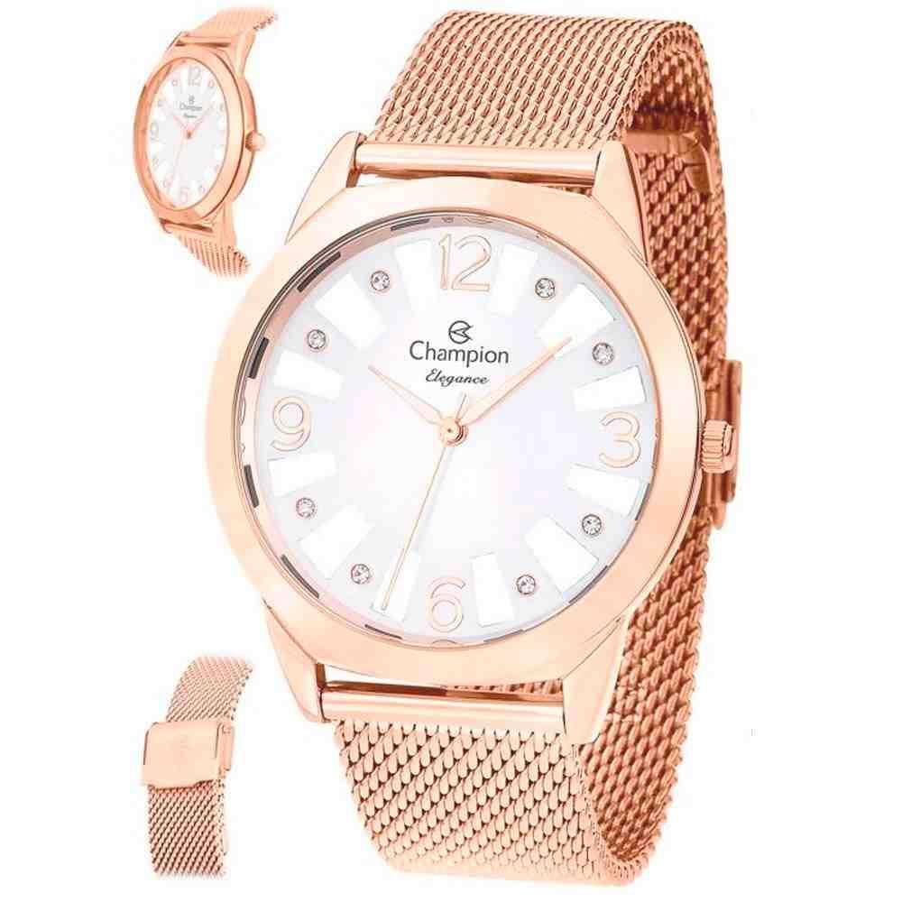 Relógio Champion Feminino Rosê CN20873Z Rosa 4