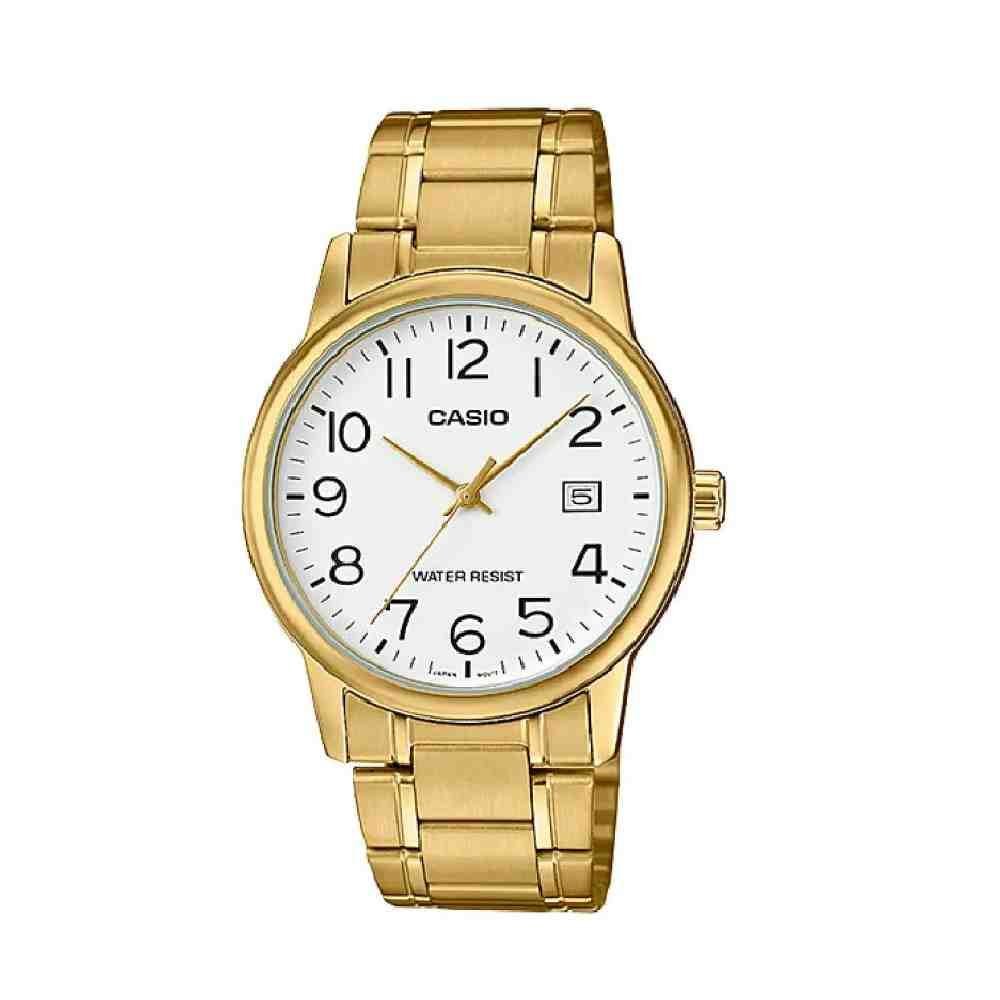 Relógio Dourado Masculino Casio MTP-V002G-7B2UDF