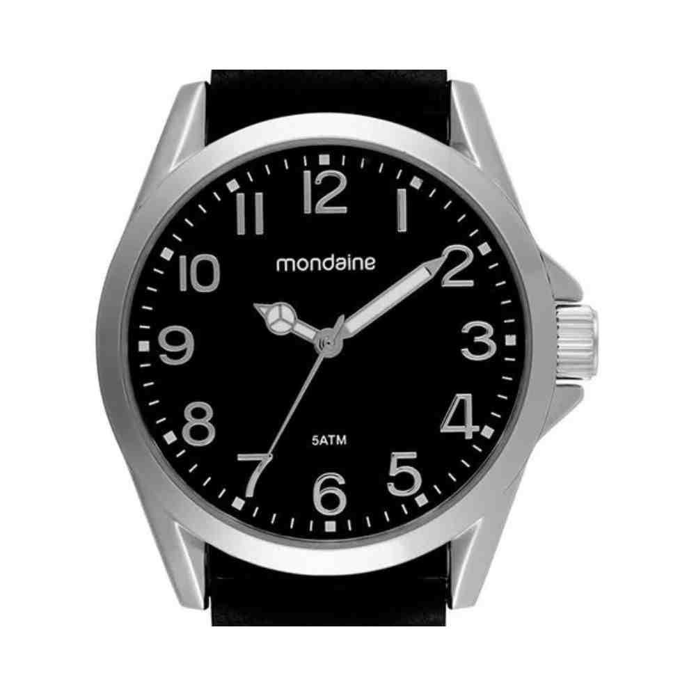 Relógio Mondaine Clássico Prata/Preto Masculino 99741G0MVNH2 Prata 4