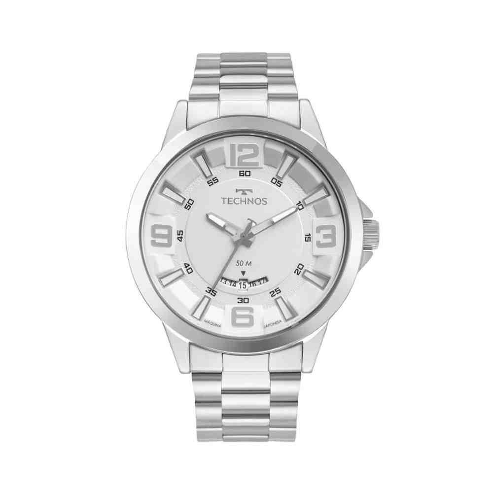 Relógio Prata Masculino Technos Racer 2117LDI/1K