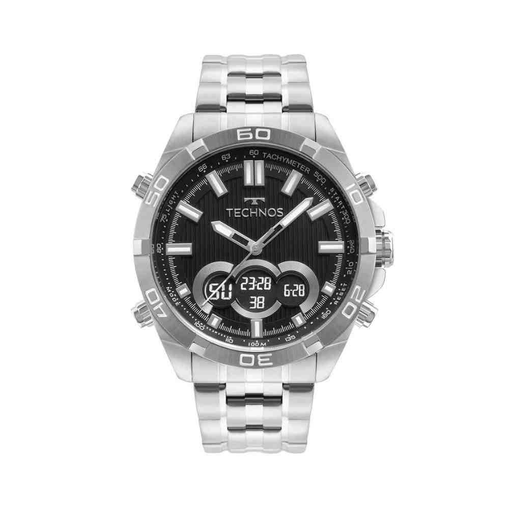Relógio Prata Masculino Technos Ts Digitech BJK629AB/1P