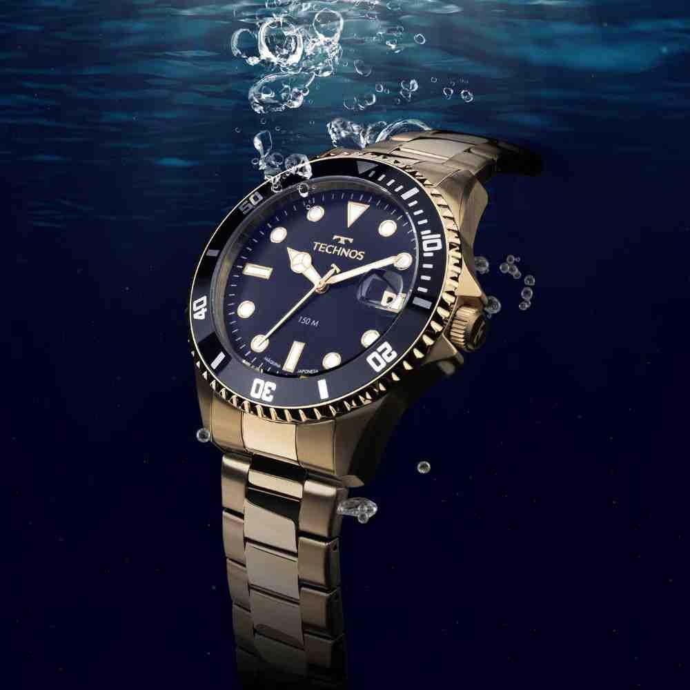 Relógio Technos Acqua Dourado Masculino  2415DW/1P