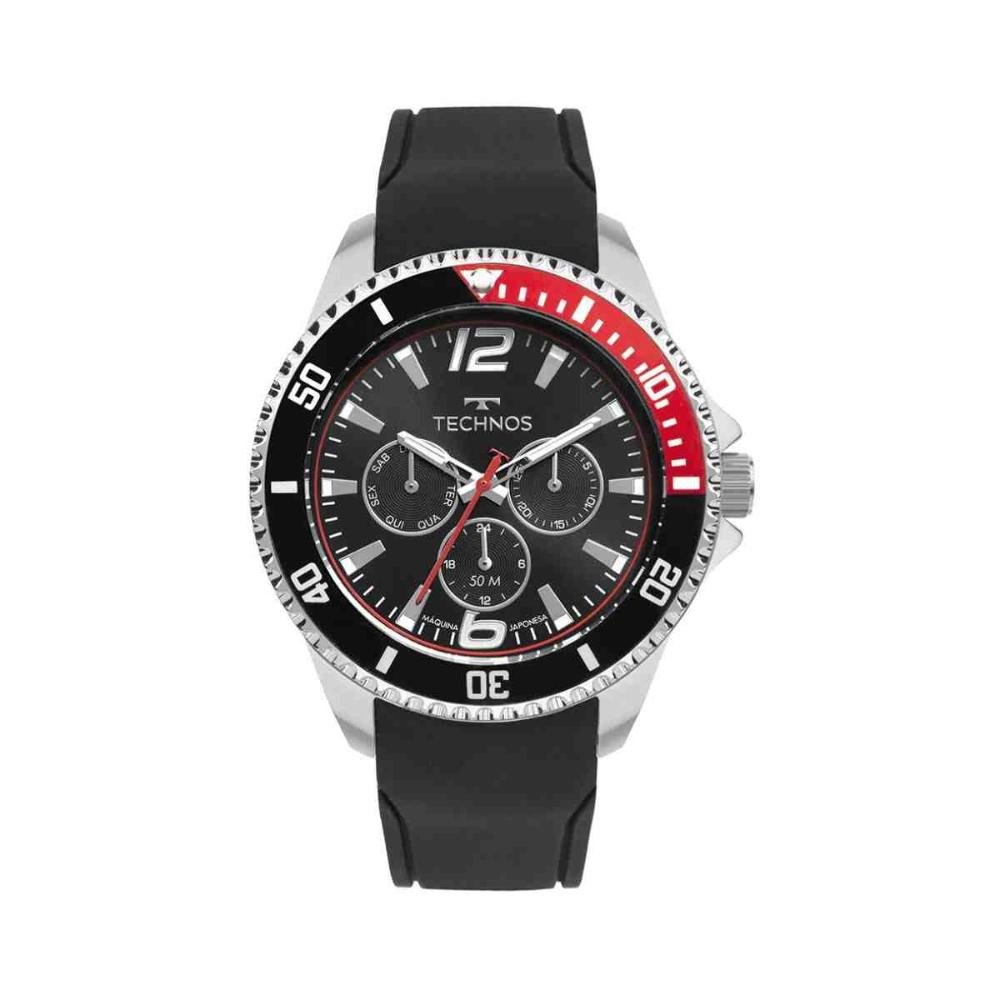 Relógio Technos Racer Prata/Preto Masculino 6P29AMH/2P