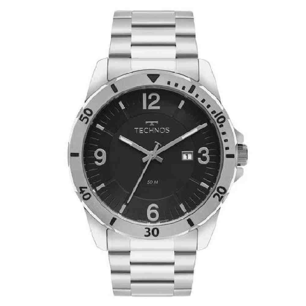 RELÓGIO TECHNOS MASCULINO MILITAR PRATA - 2115NAF/1P