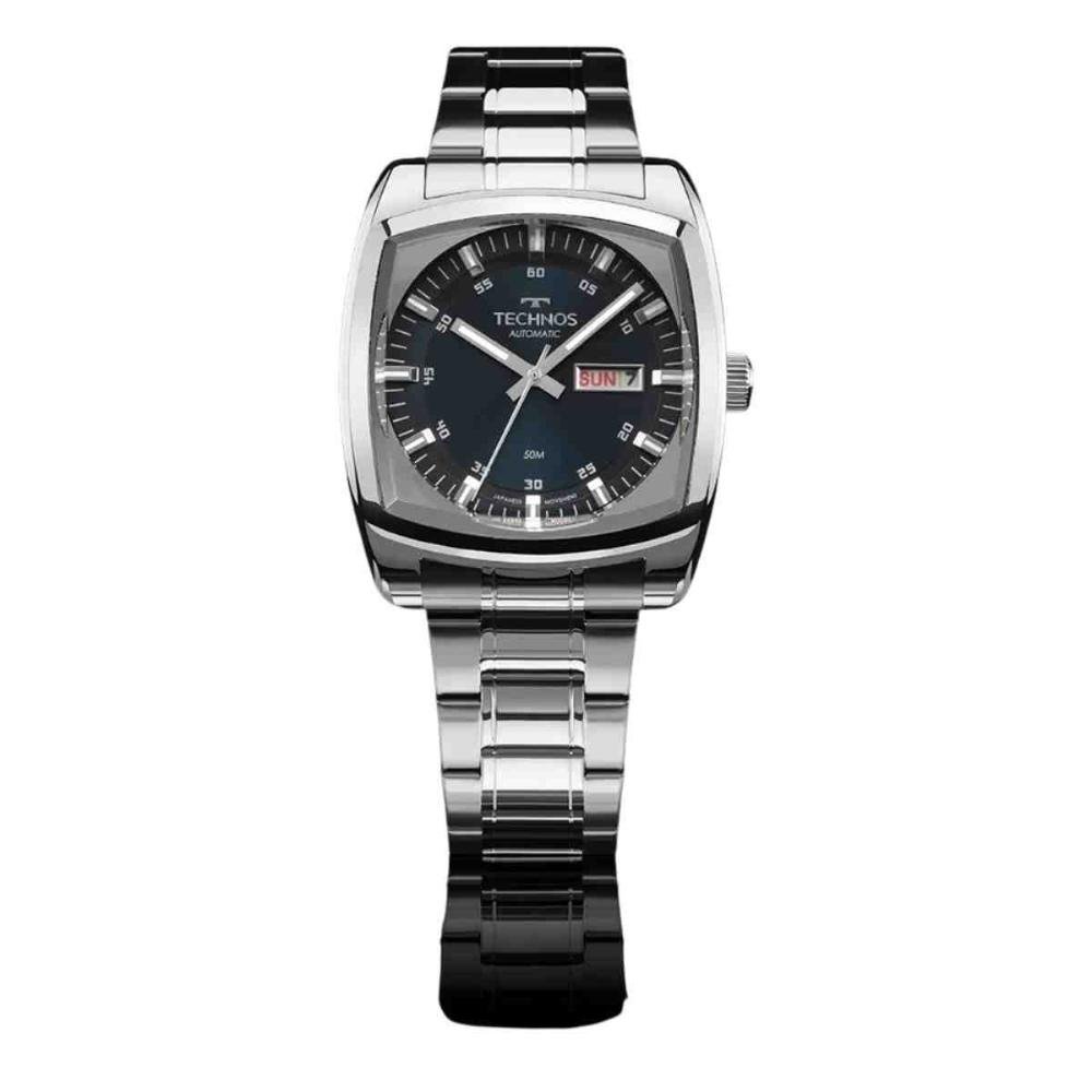 Relógio Technos Automático Prata Masculino 8205OL/1A Marrom 4