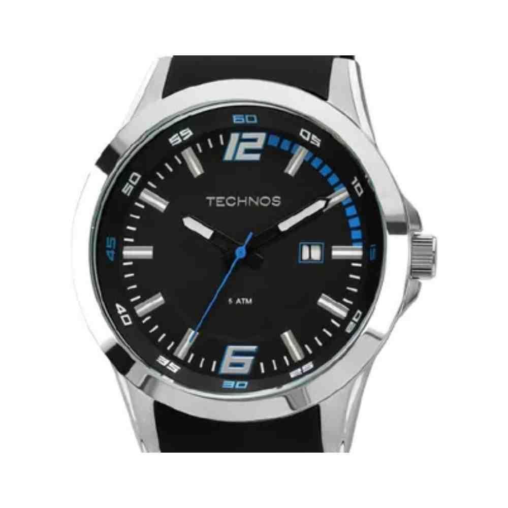Relógio Technos Performance Preto Prata Masculino 2115KPT/8A Preto 3