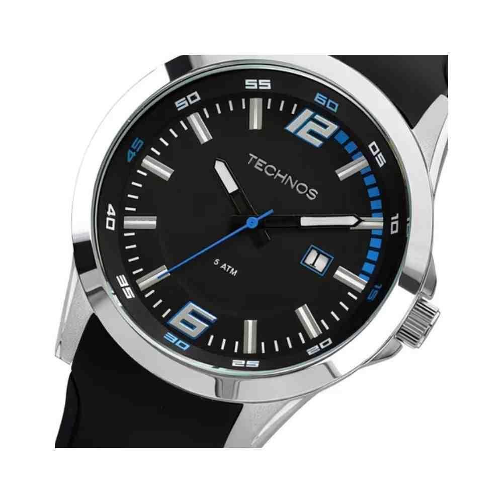 Relógio Technos Performance Preto Prata Masculino 2115KPT/8A Preto 4