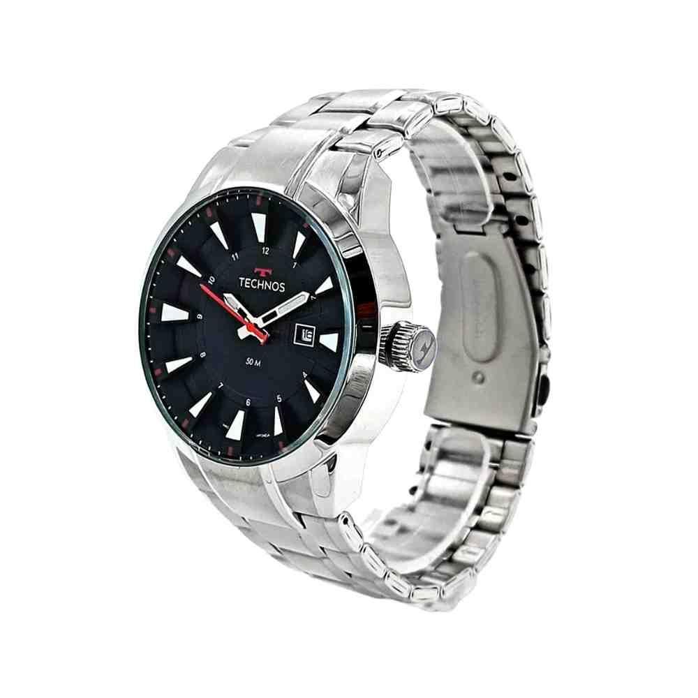 Relógio Prata Masculino Technos Skymaster 2117LDB/1P Marrom 2