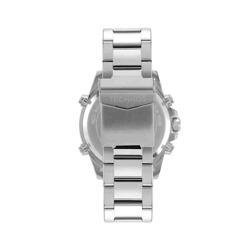 Relógio Technos Digitech Prata Masculino  W23721AAC/1P Preto 2