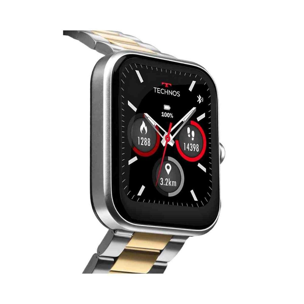 Relógio Smartwatch Technos Connect Max Bicolor TMAXAN/8D Prata/Dourado 2