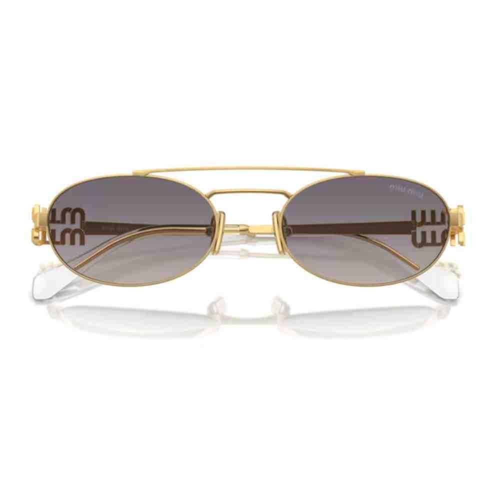 Óculos de Sol Miu Miu Dourado Feminino 0MU 54ZS 5AK30C53 Dourado 5
