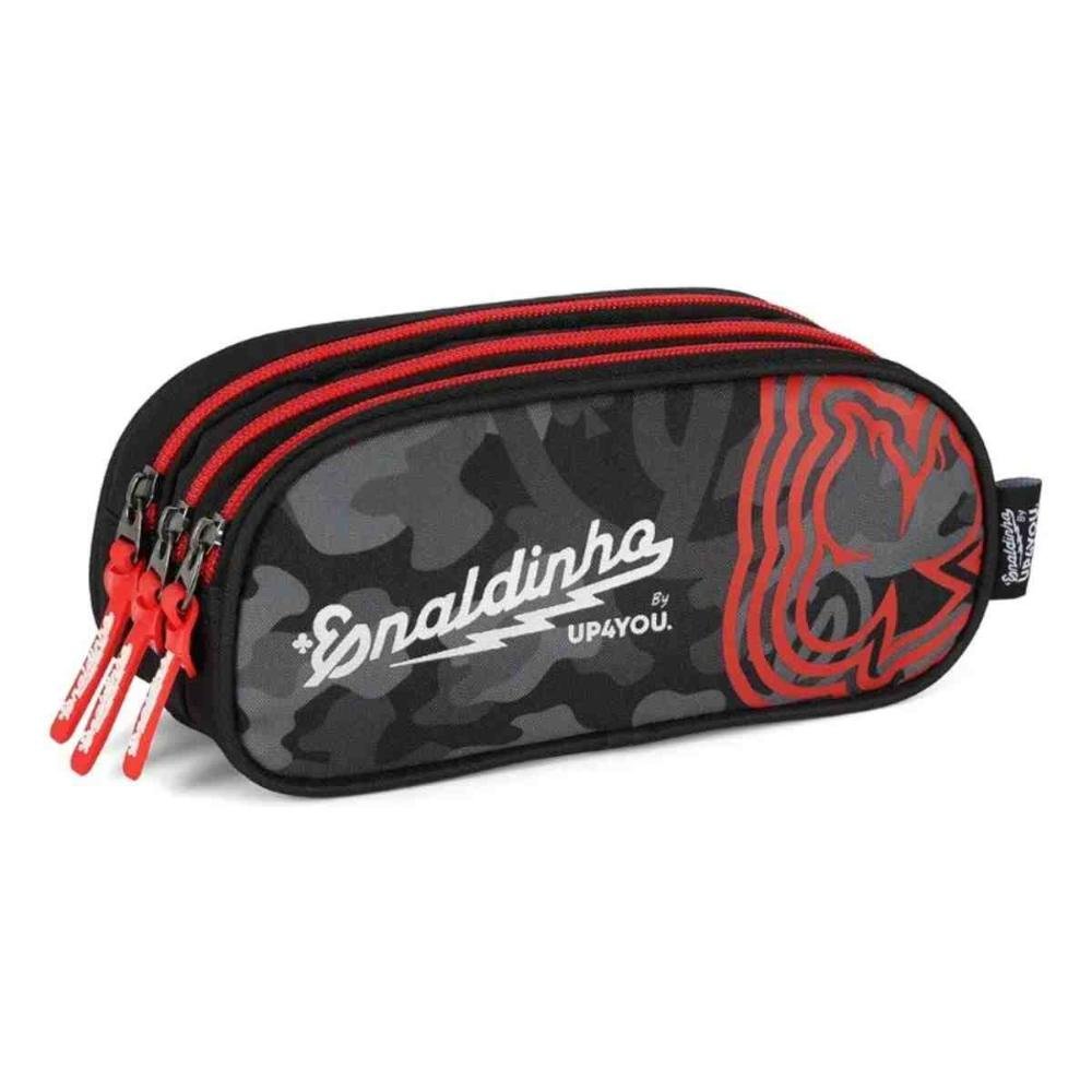 Estojo Escolar UP4YOU Enaldinho Preto Camuflado ET49453UP0600