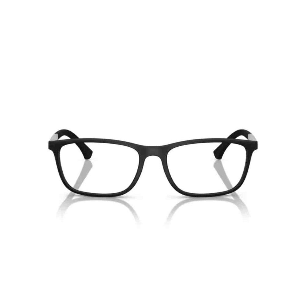 Armação de Grau Emporio Armani Preto Emborrachado 0EA3069 5063  55