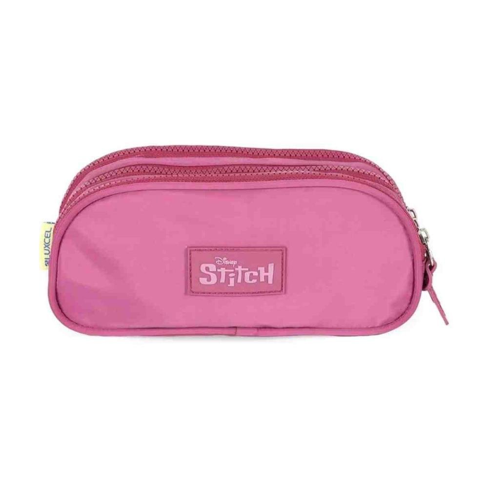 Estojo Escolar Luxcel Stitch & Angel Roxo ET50064SC2800UN Rosa 4