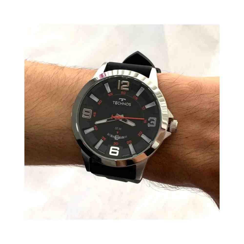 Relógio Bicolor Masculino Technos Racer 2117LBN/8P Prata 4