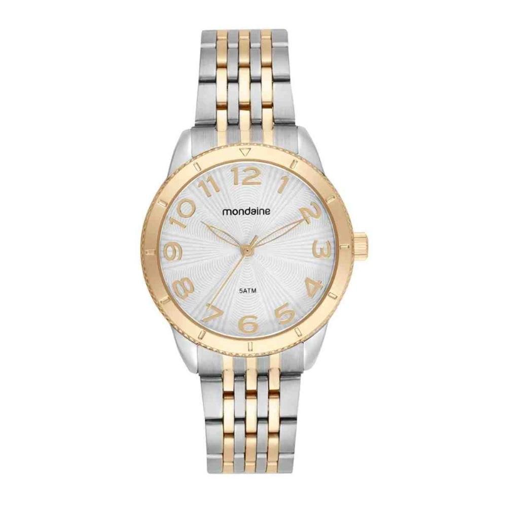 Kit Relógio + Pulseira Mondaine Bicolor Feminino 99802LPMKBE3K1 Bicolor 2