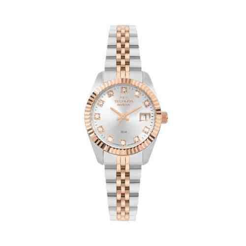 Relógio Technos Riviera Prata Rose Feminino 2015CEU/1K
