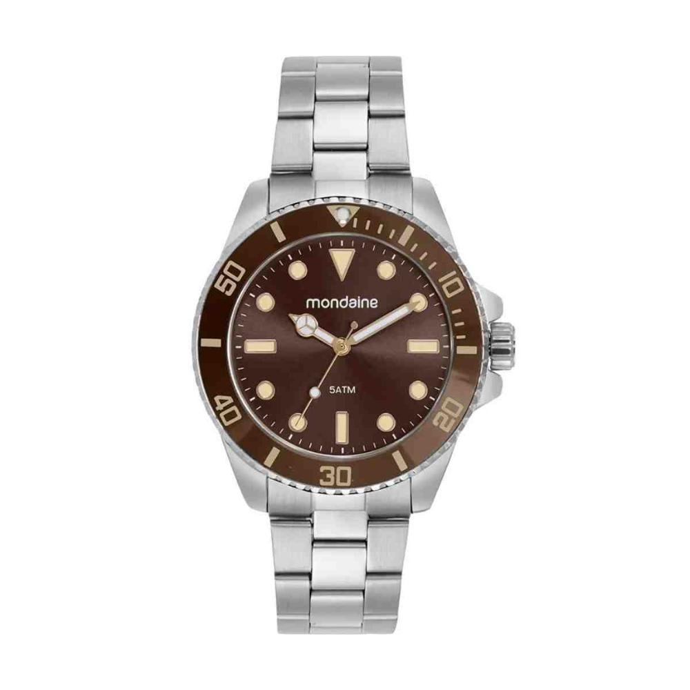 Relógio Mondaine Casual Prata Masculino 32549G0MVNE8 